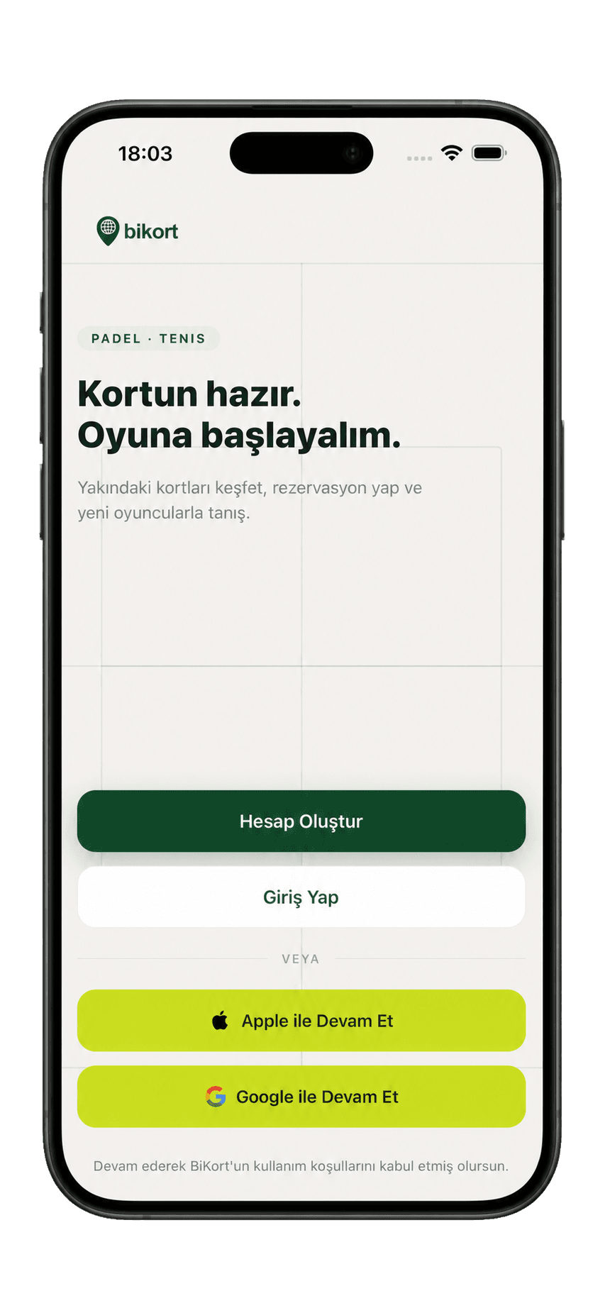 bikort mobil uygulama ekran görüntüsü